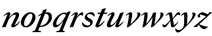 GTCanon MSemiboldItalic Font LOWERCASE