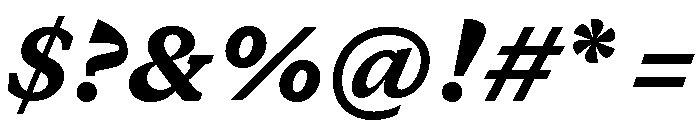 GTCanon SBlackItalic Font OTHER CHARS