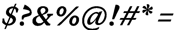 GTCanon SBoldItalic 2 Font OTHER CHARS