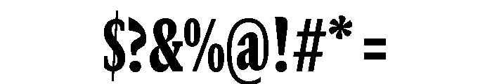 GTCanon SCondensedBlack Font OTHER CHARS