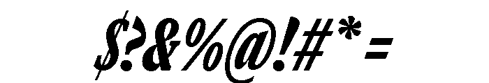 GTCanon SCondensedBlackItalic Font OTHER CHARS