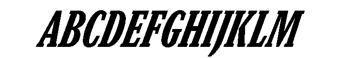 GTCanon SCondensedBlackItalic Font UPPERCASE