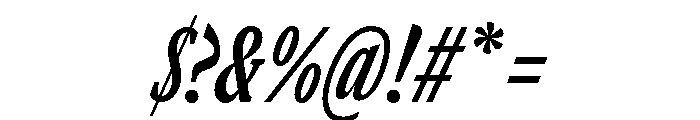 GTCanon SCondensedBoldItalic Font OTHER CHARS