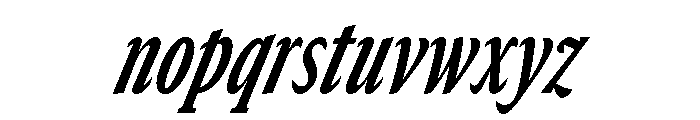 GTCanon SCondensedBoldItalic Font LOWERCASE