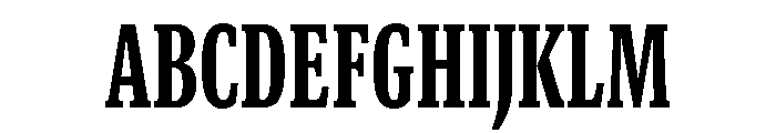 GTCanon SCondensedHeavy 2 Font UPPERCASE