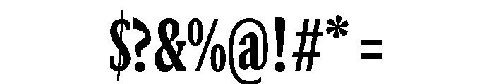 GTCanon SCondensedHeavy Font OTHER CHARS