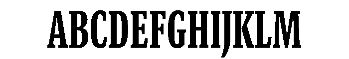 GTCanon SCondensedHeavy Font UPPERCASE