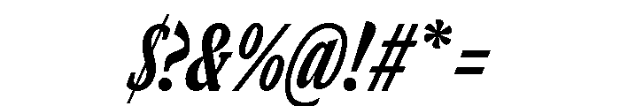 GTCanon SCondensedHeavyItalic 2 Font OTHER CHARS
