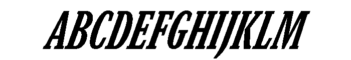 GTCanon SCondensedHeavyItalic 2 Font UPPERCASE