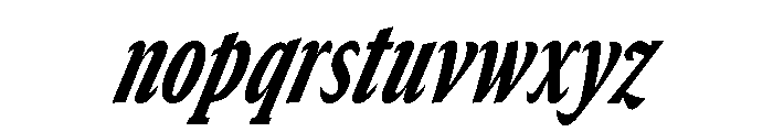 GTCanon SCondensedHeavyItalic 2 Font LOWERCASE