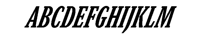 GTCanon SCondensedHeavyItalic Font UPPERCASE