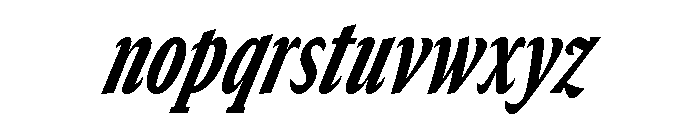 GTCanon SCondensedHeavyItalic Font LOWERCASE