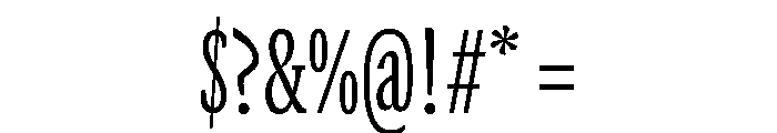 GTCanon SCondensedLight Font OTHER CHARS