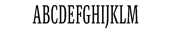 GTCanon SCondensedLight Font UPPERCASE