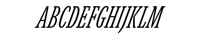 GTCanon SCondensedLightItalic 2 Font UPPERCASE