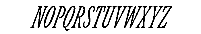 GTCanon SCondensedLightItalic 2 Font UPPERCASE
