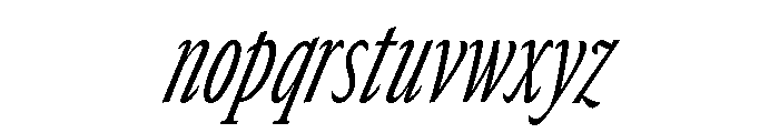 GTCanon SCondensedLightItalic 2 Font LOWERCASE