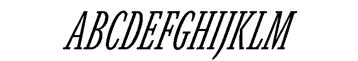 GTCanon SCondensedLightItalic Font UPPERCASE