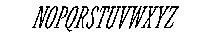 GTCanon SCondensedLightItalic Font UPPERCASE