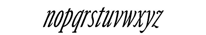 GTCanon SCondensedLightItalic Font LOWERCASE