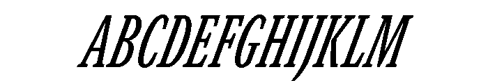 GTCanon SCondensedMediumItalic Font UPPERCASE