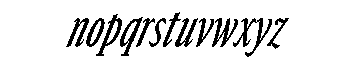GTCanon SCondensedMediumItalic Font LOWERCASE