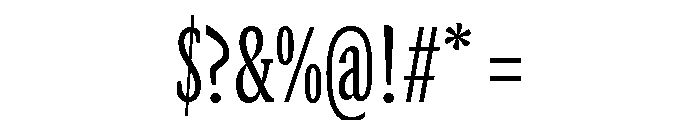 GTCanon SCondensedRegular 2 Font OTHER CHARS
