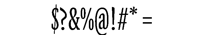 GTCanon SCondensedRegular Font OTHER CHARS