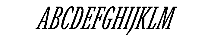 GTCanon SCondensedRegularItalic 2 Font UPPERCASE