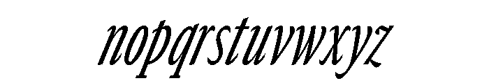 GTCanon SCondensedRegularItalic 2 Font LOWERCASE