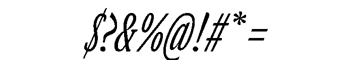 GTCanon SCondensedRegularItalic Font OTHER CHARS