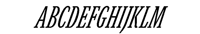 GTCanon SCondensedRegularItalic Font UPPERCASE