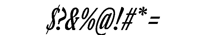 GTCanon SCondensedSemiboldItalic 2 Font OTHER CHARS