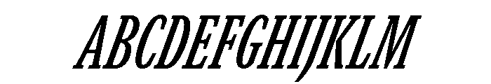 GTCanon SCondensedSemiboldItalic 2 Font UPPERCASE