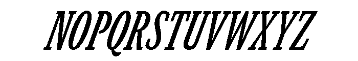 GTCanon SCondensedSemiboldItalic 2 Font UPPERCASE