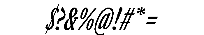 GTCanon SCondensedSemiboldItalic Font OTHER CHARS