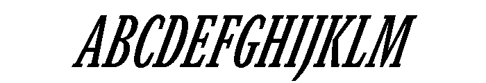 GTCanon SCondensedSemiboldItalic Font UPPERCASE