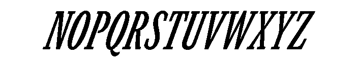 GTCanon SCondensedSemiboldItalic Font UPPERCASE