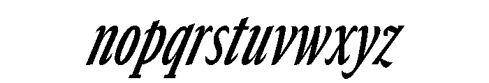 GTCanon SCondensedSemiboldItalic Font LOWERCASE
