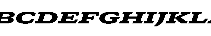 GTCanon SExpandedBlackItalic 2 Font UPPERCASE