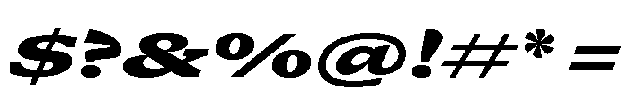 GTCanon SExpandedBlackItalic Font OTHER CHARS