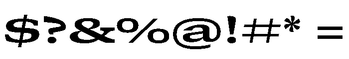GTCanon SExpandedBold 2 Font OTHER CHARS