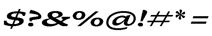GTCanon SExpandedBoldItalic Font OTHER CHARS