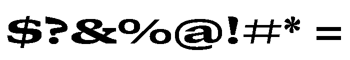 GTCanon SExpandedHeavy Font OTHER CHARS