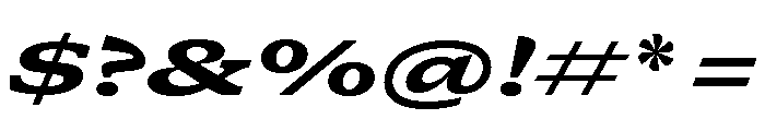 GTCanon SExpandedHeavyItalic 2 Font OTHER CHARS