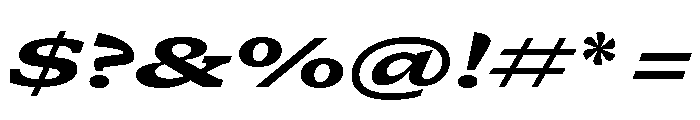 GTCanon SExpandedHeavyItalic Font OTHER CHARS