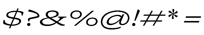 GTCanon SExpandedLightItalic Font OTHER CHARS