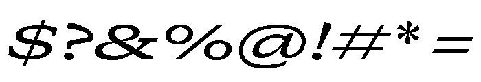 GTCanon SExpandedMediumItalic 2 Font OTHER CHARS