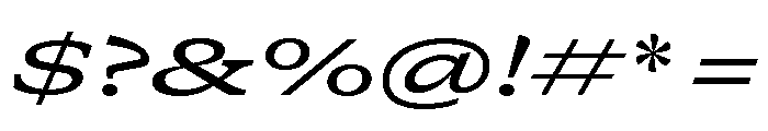 GTCanon SExpandedMediumItalic Font OTHER CHARS