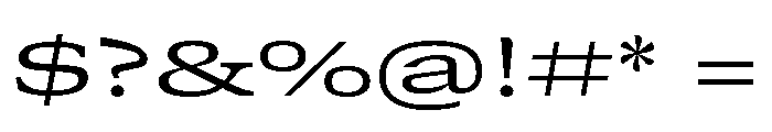 GTCanon SExpandedRegular Font OTHER CHARS